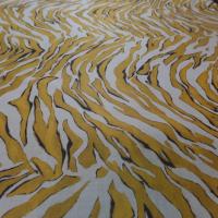 voile de coton imprimé zèbre ton fauve et beige taupe