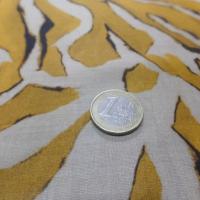 Voile de coton imprime zebre ton fauve et beige taupe3