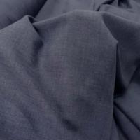 Voile de coton polyester gris bleu