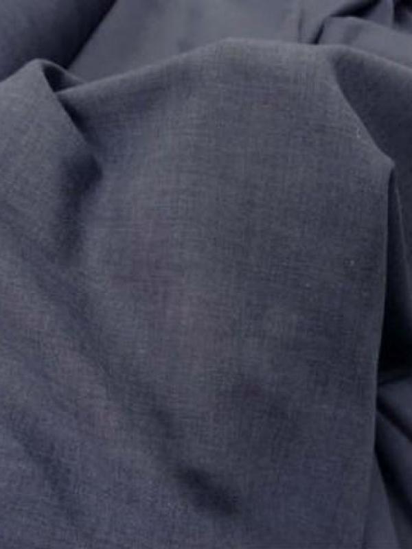 Voile de coton polyester gris bleu