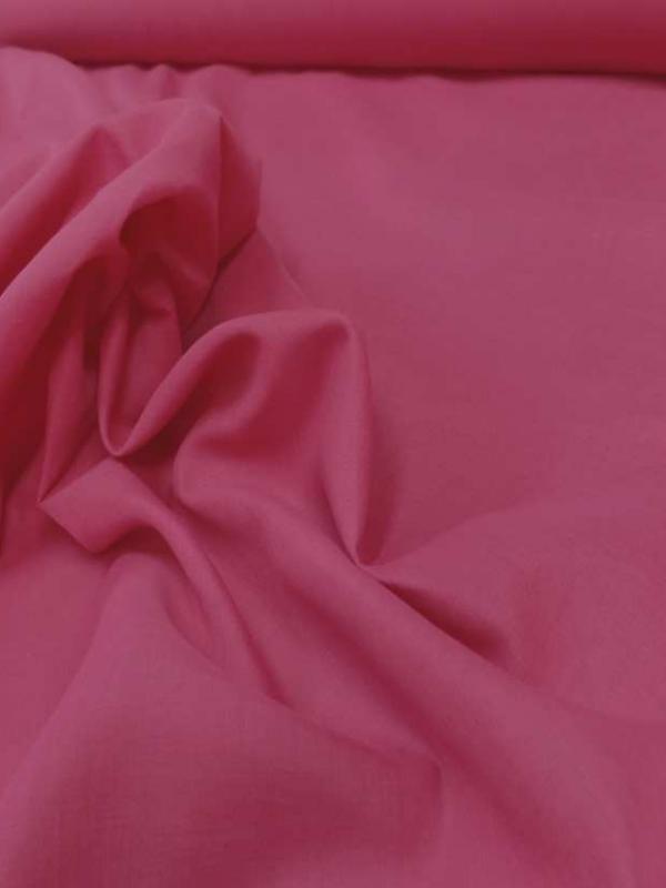 Voile de coton rose en 2 90m de large 