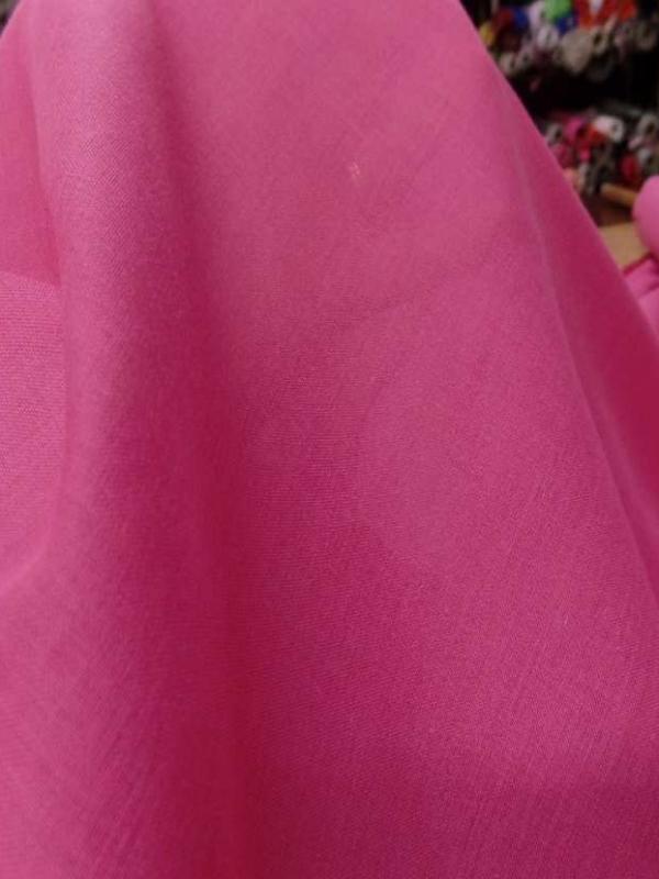 Voile de coton rose en 2 90m de large 