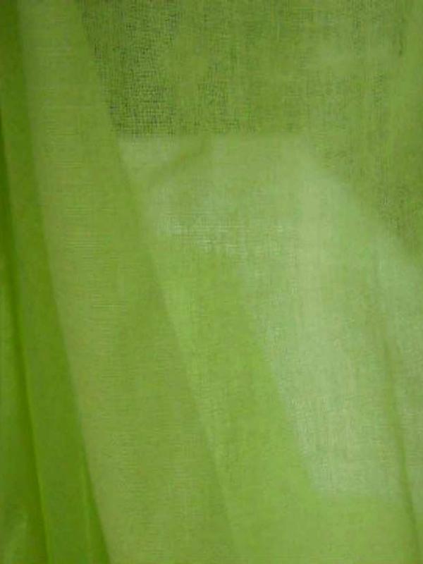 Voile de coton vert anis en 2 90m de large
