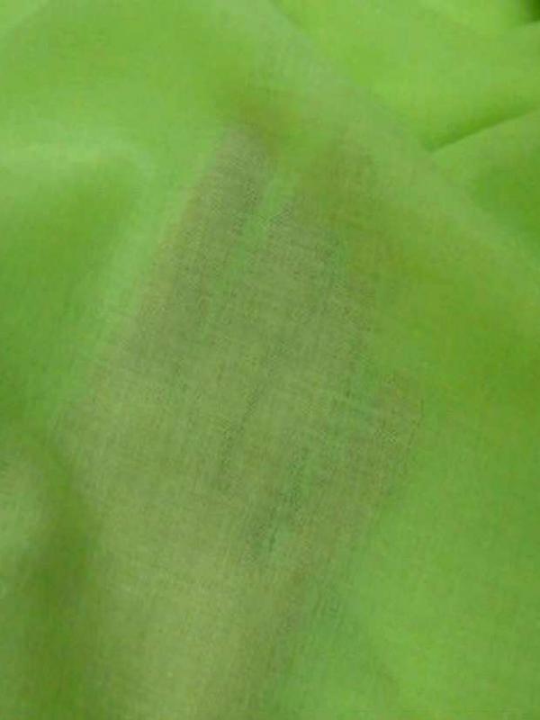 Voile de coton vert anis en 2 90m de large