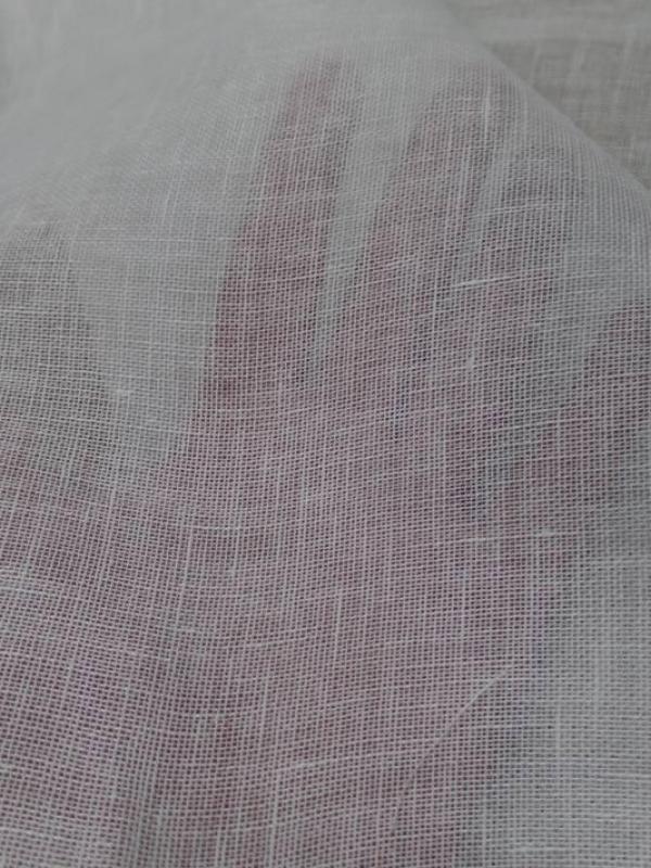 Voile de lin 100 blanc casse 90gr m en 1 65m de large