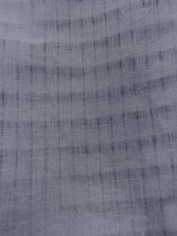Voile de lin bleu faconne