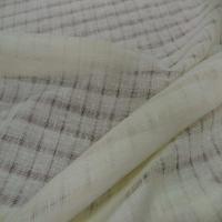 Voile de lin jaune clair faconne