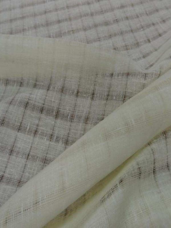 Voile de lin jaune clair faconne