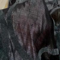 Voile de lin lurex noir a motifs aspect devore en velours gris 6