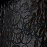 Voile de lin lurex noir a motifs aspect devore en velours gris6