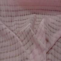 Voile de lin rose faconne