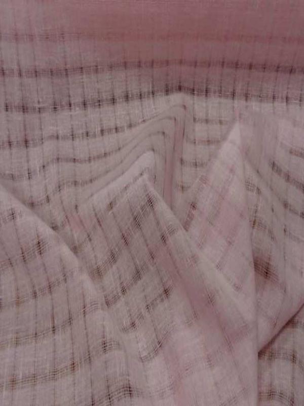 Voile de lin rose faconne
