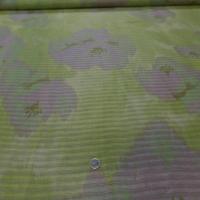 voile de lin soie façonné rayure ton anis et beige taupe en ligne