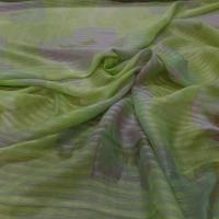 vente de voile de lin soie façonné rayure ton anis et beige taupe en ligne