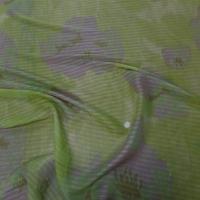 achat voile de lin soie façonné rayure ton anis et beige taupe