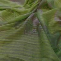 vente de voile de lin soie façonné rayure ton anis et beige taupe a Marseille