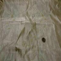 Voile de soie 100 brode a rayures ton beige6