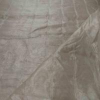 Voile de soie 100 faconne rayures ton beige clair