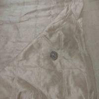 Voile de soie 100 faconne rayures ton beige clair0