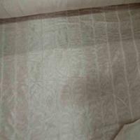Voile de soie 100 faconne rayures ton beige clair6