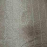 Voile de soie 100 faconne rayures ton beige clair8