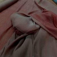 Achat voile de soie 100% façonné taupe rouge vermillon