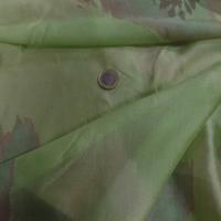 Voile de soie 100% vert imprimé