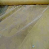 Voile de soie changeant ton jaune a motifs