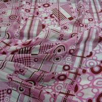 Voile de soie crepon imprime retro ton blanc rose et bordeaux08