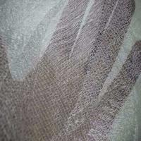 Voile de soie faconne froissee permanent feuillage blanc argent9