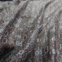 Voile de soie marron et bleu clair