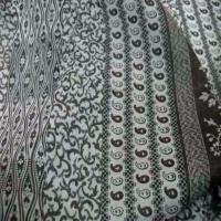 Voile en coton blanc casse imprime rayures ton marron8