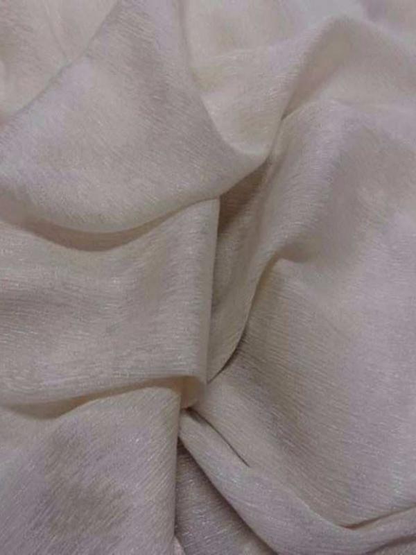 Voile plisse permanent ecrue
