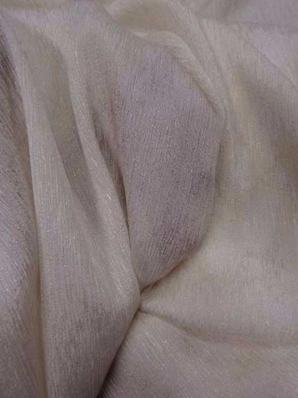 Voile plisse permanent ecrue