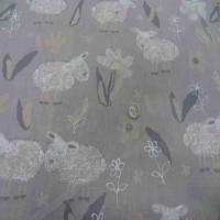 Voile polyester coton gris imprime enfant2