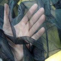 Voile polyester noir transparent