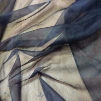 Voile polyester noir transparent8