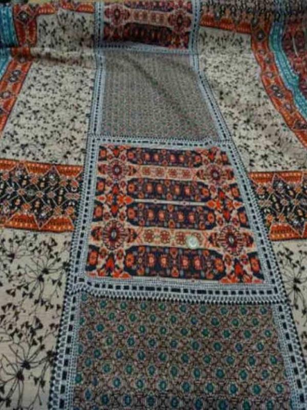 Voile viscose imprime en 1 50m large