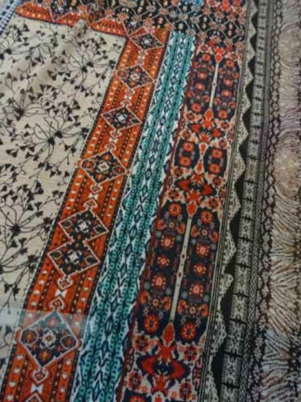 Voile viscose imprime en 1 50m large